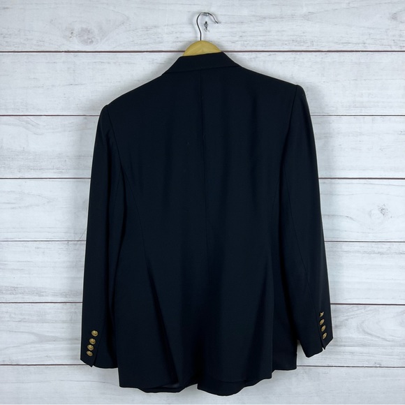 Vintage Lauren Ralph Lauren Crest Petite Wool Blazer Jacket Large - Picture 2 of 7